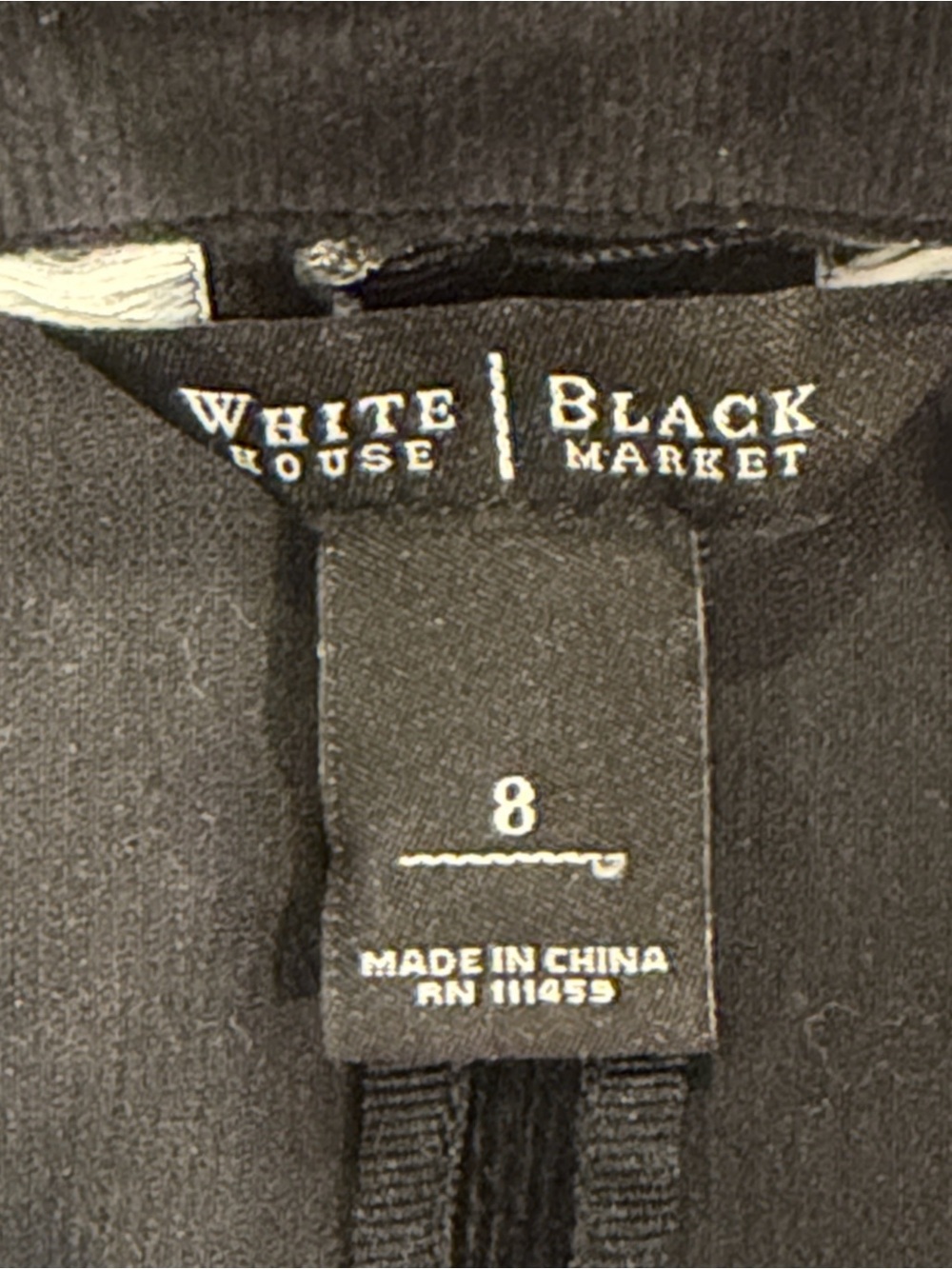White House Black Market black corduroy open front lace up back blazer size 8 - Picture 6 of 7